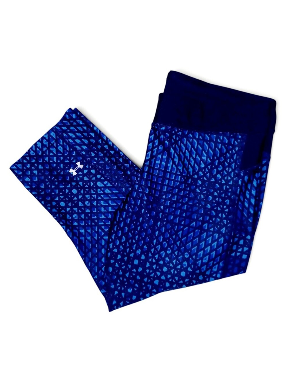 Under Armour Blue Geometric Print Cropped Leggings